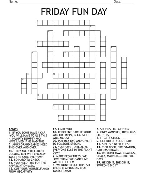 friday's creator crossword|friday's creator.